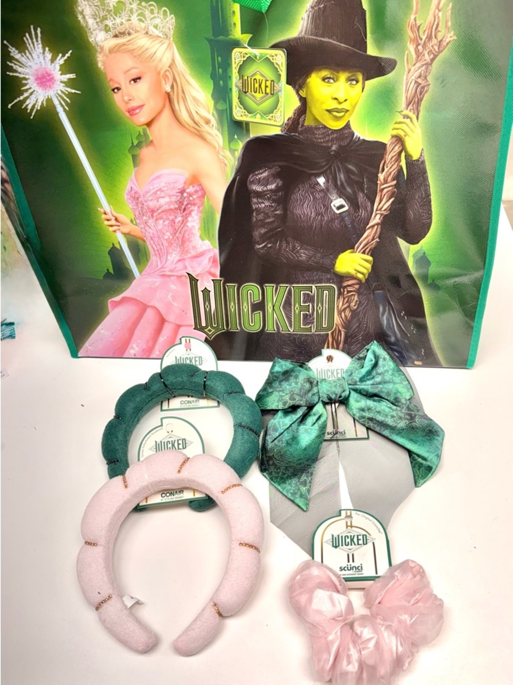 Wicked Themed Hair Accessories and Shopping Bag Set - NWT